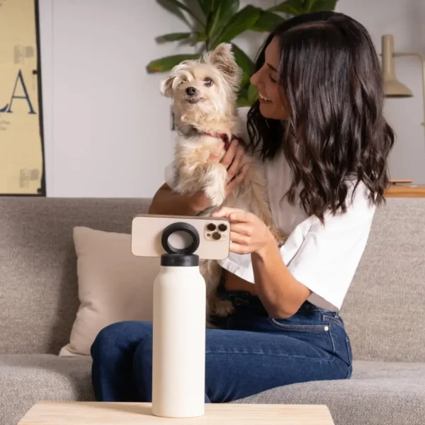 Insulated Water Bottle with Magnetic Phone Holder